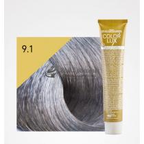 Крем-фарба для волосся 9.1 Дуже світлий блондин попелястий Color lux Design look, 100 мл