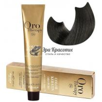 Безаміачна крем-фарба для волосся 5.1 Світло-коричневий попелястий Oro Therapy Color Keratin Fanola, 100 мл