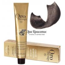 Безаміачна крем-фарба для волосся 6.1 Темний блондин попелястий Oro Therapy Color Keratin Fanola, 100 мл