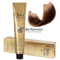 Безаміачна крем-фарба для волосся 6.3 Темний блондин золотистий Oro Therapy Color Keratin Fanola, 100 мл
