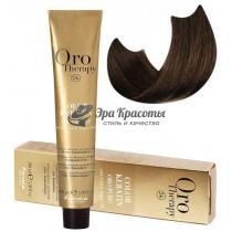 Безаміачна крем-фарба для волосся 6.31 Темний блондин пісочний Oro Therapy Color Keratin Fanola, 100 мл