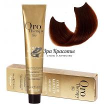 Безаміачна крем-фарба для волосся 6.34 Темний блондин золотисто-мідний Oro Therapy Color Keratin Fanola, 100 мл