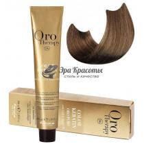 Безаміачна крем-фарба для волосся 7.13 Блондин бежевий Oro Therapy Color Keratin Fanola, 100 мл