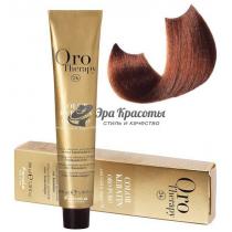Безаміачна крем-фарба для волосся 7.4 Блондин мідний, Oro Therapy Color Keratin Fanola, 100 мл