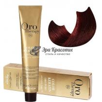 Безаміачна крем-фарба для волосся 6.5 Темний блондин махагон Oro Therapy Color Keratin Fanola, 100 мл
