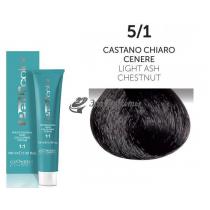 Стійка крем-фарба для волосся 5/1 Попілястий світло-каштановий Perlacolor Oyster, 100 мл