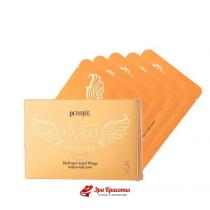 Гідрогелева маска для шиї з плацентою Petitfee Hydrogel Angel Wings Gold Neck Pack, 5 шт