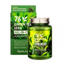 Сироватка для обличчя ампульне з зеленим чаєм FarmStay 76 Green Tea Seed All-In-One Ampoule, 250 мл