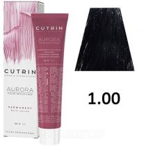 Стійка фарба для волосся 1.0 Чорний Permanent Hair Color Aurora Cutrin, 60 мл