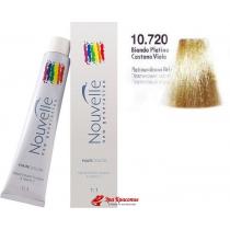 Крем-фарба для волосся 10.720 Платиновий коричнево-фіолетовий блондин Nouvelle Hair Color, 100 мл