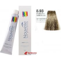 Крем-фарба для волосся 8.93 Світлий пісочно-золотистий блондин Nouvelle Hair Color, 100 мл