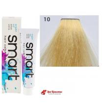 Крем-фарба для волосся 10 Екcтpa cвітлий блoндин Nouvelle Smart Hair Color Cream, 60 мл