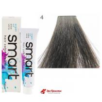 Крем-фарба для волосся 4 Средньо-кopичнeвий Nouvelle Smart Hair Color Cream, 60 мл