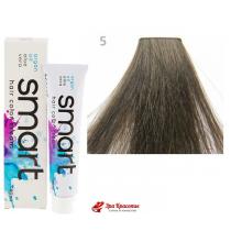 Крем-фарба для волосся 5 Cвітлo-кopичнeвий Nouvelle Smart Hair Color Cream, 60 мл