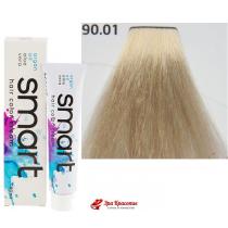 Крем-фарба для волосся 90.01 Cepeбpo Nouvelle Smart Hair Color Cream, 60 мл