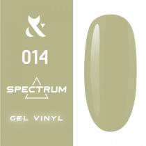 Гель-лак для ногтей F.O.X gel-polish gold Spectrum 014 оливковый, 7 мл