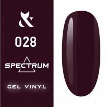Гель-лак для ногтей F.O.X gel-polish gold Spectrum 028 темный бордово-сливовый, 7 мл