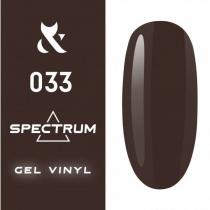 Гель-лак для ногтей F.O.X gel-polish gold Spectrum 033 горький шоколад, 7 мл