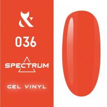 Гель-лак для ногтей F.O.X gel-polish gold Spectrum 036 кораллово-оранжевый, 7 мл