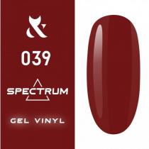 Гель-лак для ногтей F.O.X gel-polish gold Spectrum 039 красный винный, 7 мл