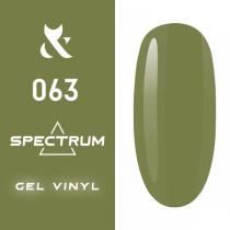 Гель-лак для ногтей F.O.X gel-polish gold Spectrum 063 оливково-зеленый, 7 мл