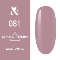Гель-лак для ногтей F.O.X gel-polish gold Spectrum 081 пудровый пыльно-розовый, 7 мл