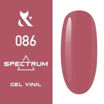 Гель-лак для ногтей F.O.X gel-polish gold Spectrum 086 винно-розовый, 7 мл