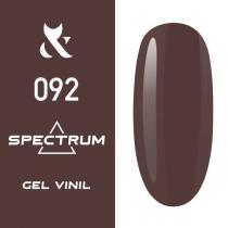 Гель-лак для ногтей F.O.X gel-polish gold Spectrum 092 коричневый, 7 мл