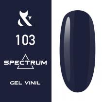 Гель-лак для ногтей F.O.X gel-polish gold Spectrum 103 темно-синий, 7 мл