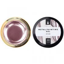 Гель-краска 002 розовое золото F.O.X Metal Painting Gel, 5 мл