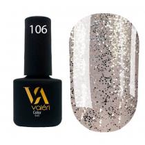 Гель-лак для ногтей 106 белое золото с мелкими блестками Color Valeri, 6 мл