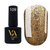 Гель-лак для ногтей 109 золотой с серебряными блестками Color Valeri, 6 мл