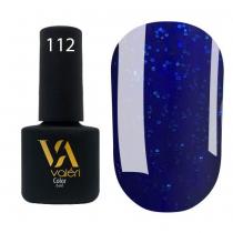Гель-лак для ногтей 112 темно-синий с синими блестками Color Valeri, 6 мл