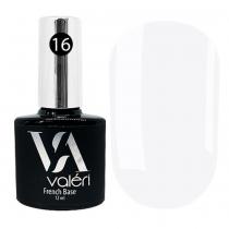 Базовое покрытие для ногтей 16 светлый серо-лиловый French Base Valeri, 12 мл