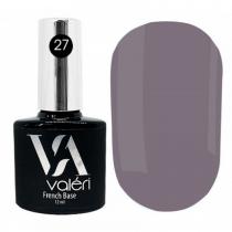 Базовое покрытие для ногтей 27 темный серо-фиолетовый Base Color Valeri, 12 мл