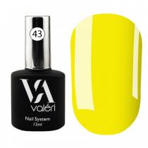 Базовое покрытие для ногтей 43 ярко-желтый Neon Base Valeri, 12 мл