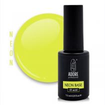 Неонова база для нігтів 01 лимонна Neon Base Adore, 7,5 мл