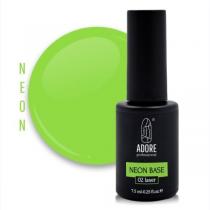 Неонова база для нігтів 02 салатова Neon Base Adore, 7,5 мл