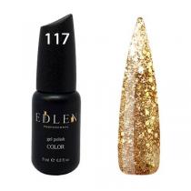 Гель-лак для нігтів 117 світло-золотисті блискітки Color Edlen, 9 мл