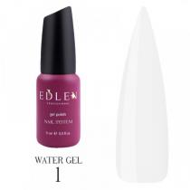 Рідкий гель для зміцнення нігтів Water Gel Edlen 01, 9 мл