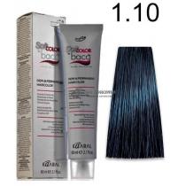 Стійка безаміачна фарба для волосся 1.10 синьо-чорний Baco Soft Color Kaaral, 60 мл