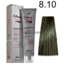 Стійка безаміачна фарба для волосся 8.10 світло-попелястий блондин Baco Soft Color Kaaral, 60 мл