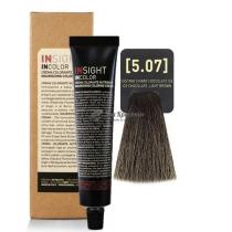 Крем-фарба для волосся 5.07 Холодний шоколадний світло-коричневий Incolor Insight, 100 мл