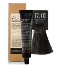 Крем-фарба для волосся 7.11 Глибокий попелястий блондин Incolor Insight, 100 мл