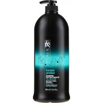 Шампунь реструктуруючий для пошкодженого волосся Keratin Protein Shampoo Black, 1000 мл