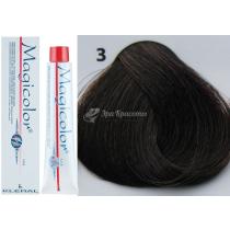 Стійка фарба для волосся Magicolor Kleral System 3 Темно-каштановий, 100 мл