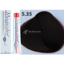 Стійка фарба для волосся Magicolor Kleral System 5.35 Світлий каштан теплий тютюновий, 100 мл