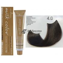 Колоріруюча крем-фарба для волосся без аміаку Milk Color Kleral System 4.0 Каштановий, 100 мл