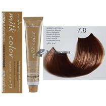 Колоріруюча крем-фарба для волосся без аміаку Milk Color Kleral System 7.8 русявий з горіховим відтінком, 100 мл