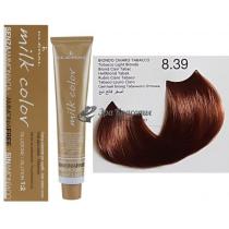 Колоріруюча крем-фарба для волосся без аміаку Milk Color Kleral System 8.39 Світло русявий золотисто коричневий, 100 мл